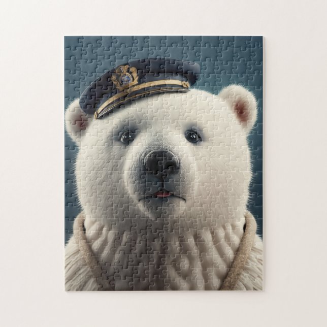Polar Bear Pilot kapten Pussel (Vertikal)