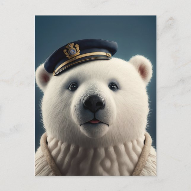Polar Bear Pilot kapten Vykort (Framsida)