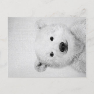Polar-bear, Polar-bear Canvas Gift for Her  Meddelande Vykort