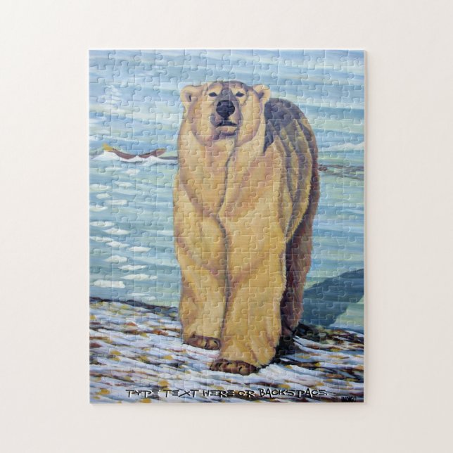 Polar Bear Puzzle Personlig Polar Bear Art Gift Pussel (Vertikal)