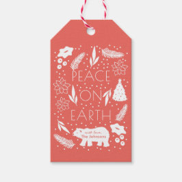 Polar Bear Red Foliage jul-Märkre Presentetikett