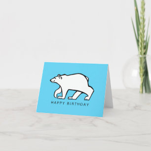 POLAR BEAR - RISKT animalisk grafik - isblått Kort