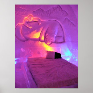 Polar Bear Room at Hotel de Glace, Quebec, Kanada Poster