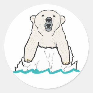 Polar Bear Runt Klistermärke