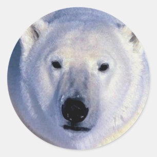 Polar Bear Runt Klistermärke