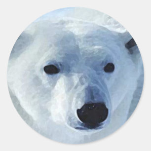 Polar Bear Runt Klistermärke