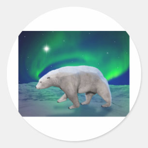 Polar Bear Runt Klistermärke