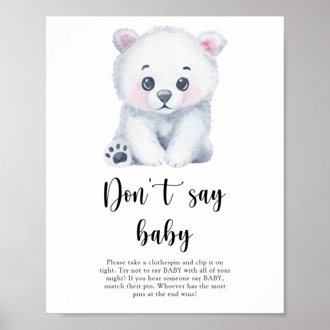 Polar Bear - säg inte att baby Poster (Framsidan)