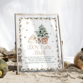 Polar Bear Säg inte Baby-spel Poster