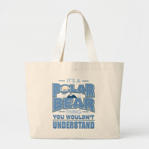 Polar Bear Sak Environment Typography Gag Jumbo Tygkasse
