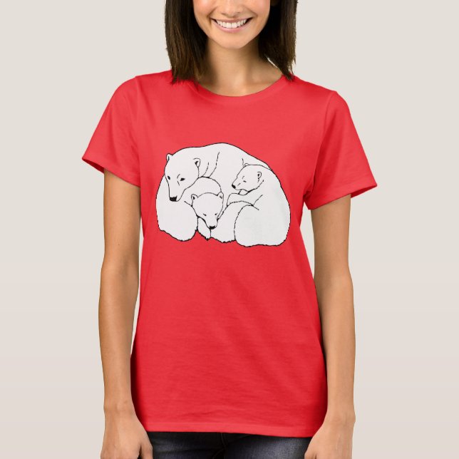 Polar Bear Shirt Bear Art T-shirts Jerseys (Framsida)