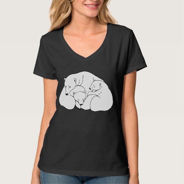 Polar Bear Shirt Bear Art T-shirts Jerseys (Framsida)