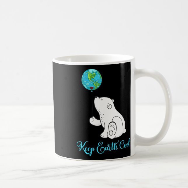 Polar Bear Shirt Earth Day Gift varje timme Kaffemugg (Höger)