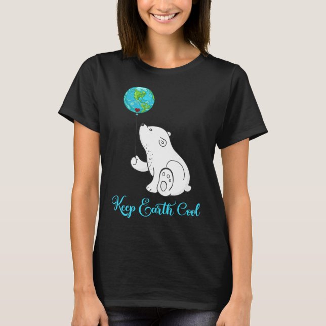 Polar Bear Shirt Earth Day Gift varje timme T (Framsida)