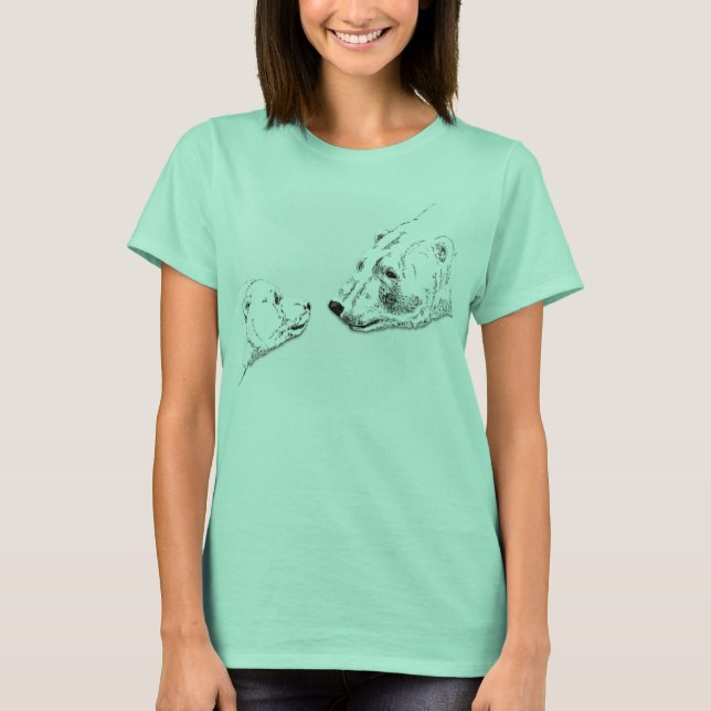 Polar Bear Shirt Women's Organic Churchill Shirt T-shirt (Framsida)