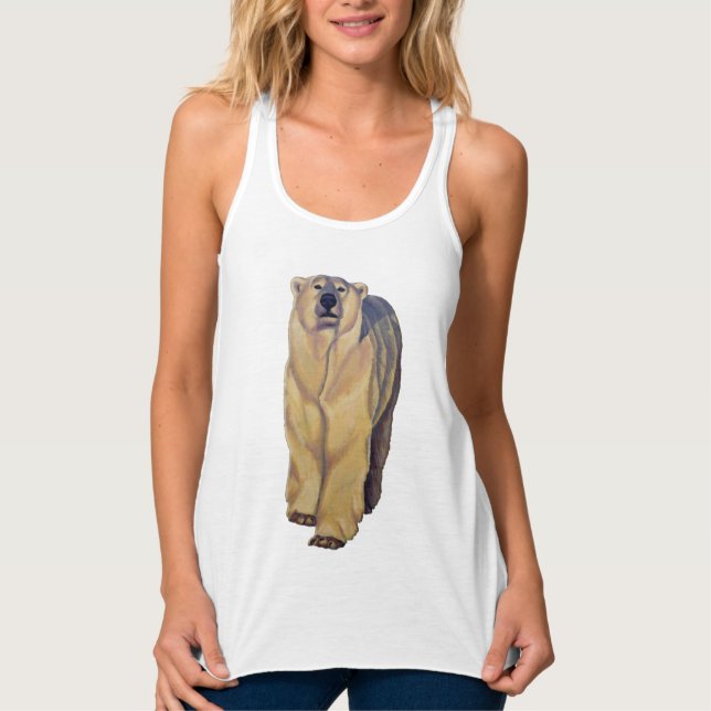 Polar Bear Shirts Polar Bear Art Dam Tanktop Linne Med Racerback (Framsida)