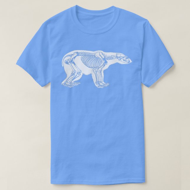 Polar Bear Skeleton Science Alaska Illustration D. T Shirt (Design framsida)