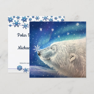 Polar Bear Snöflingor-kort Inbjudningar