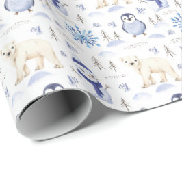 Polar Bear Snowflake jul Papprare Presentpapper