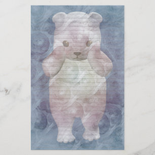 Polar Bear-stationär linjer (tillval) Brevpapper