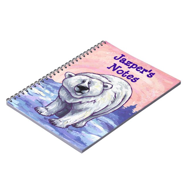 Polar Bear Stationery Anteckningsbok Med Spiral (Vänstra Sidan)