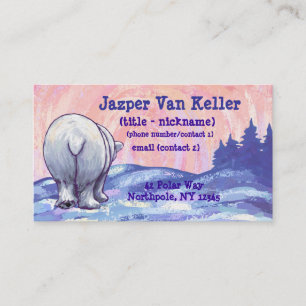 Polar Bear Stationery Visitkort