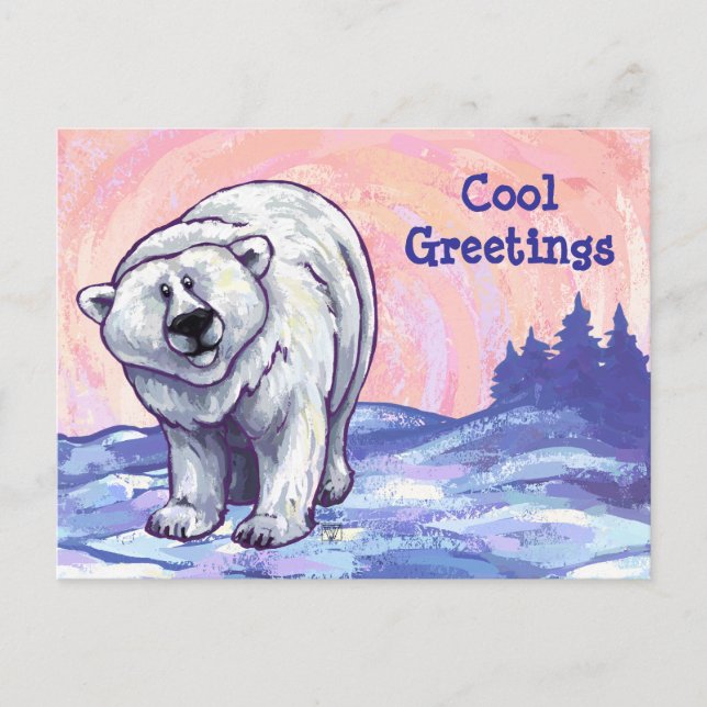 Polar Bear Stationery Vykort (Framsida)