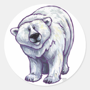 Polar Bear Sticker Runt Klistermärke