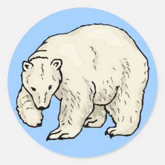 Polar Bear Sticker Runt Klistermärke