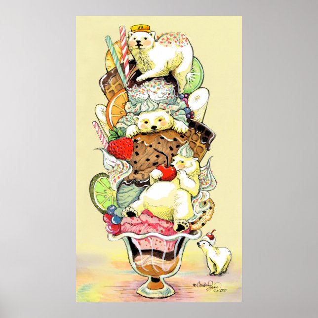 Polar Bear Sundae Dream Deluxe Poster (Framsidan)