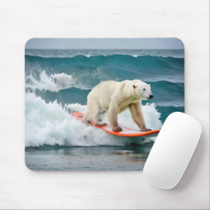 Polar Bear Surfning på ett ytskikt Musmatta