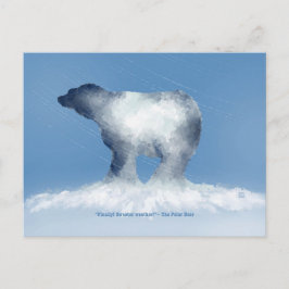 Polar Bear Sweater Weather Postcard Helg Vykort