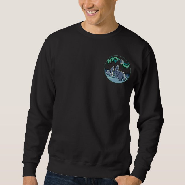 Polar Bear Sweatshirt Wildlife Art Unisex Shirt (Framsida)