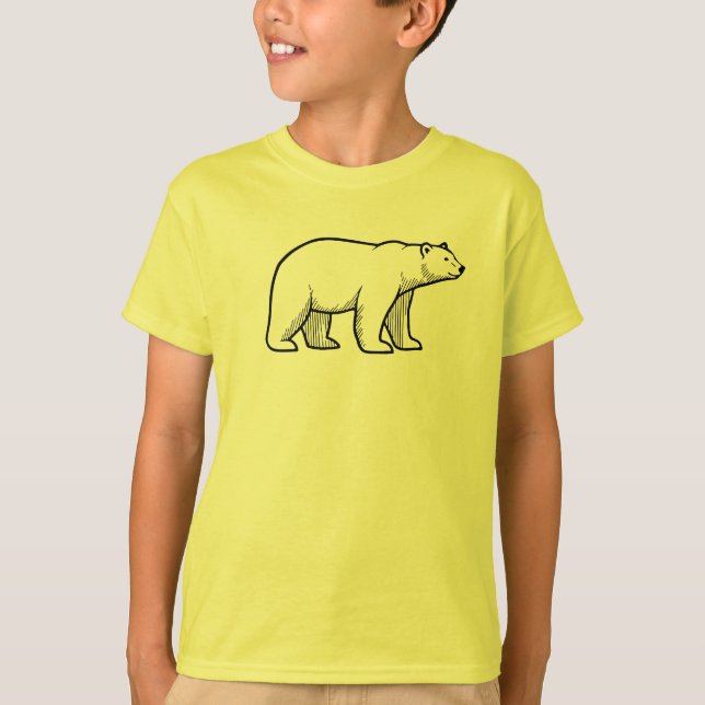 Polar Bear T-Shirt – Minimalist Animal design (Framsida)