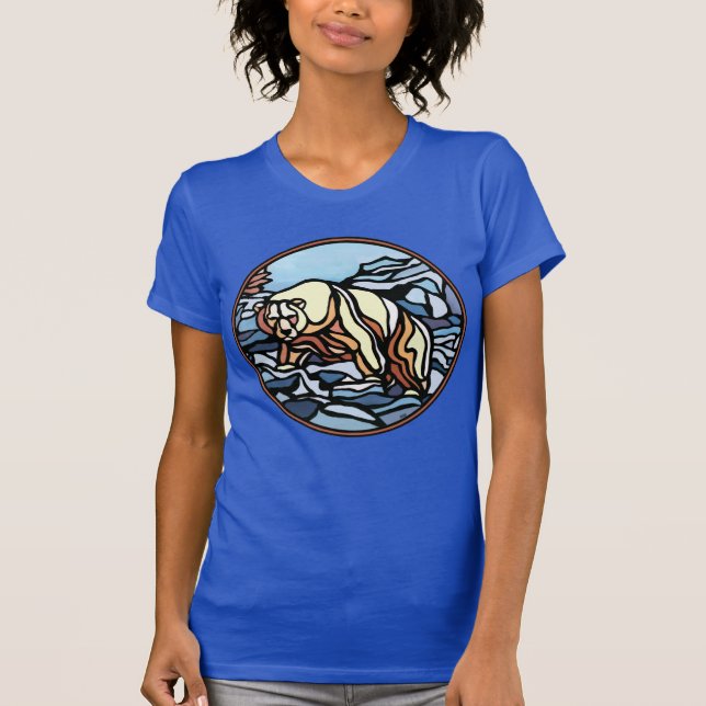 Polar Bear T-shirts Women's Native Bear Art Shirts (Framsida)