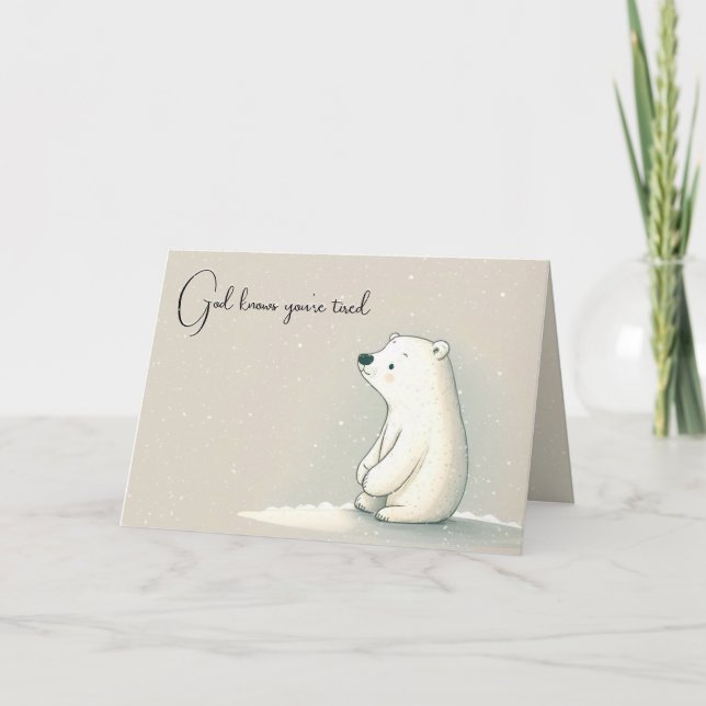 Polar Bear Thinking Kort (Framsida)