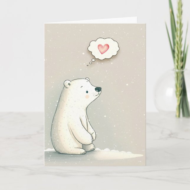 Polar Bear Thinking Kort (Framsida)