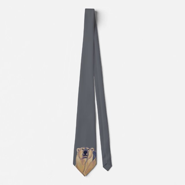 Polar Bear Ties Wildlife Art Tie Bear Necktie Slips (Framsida)