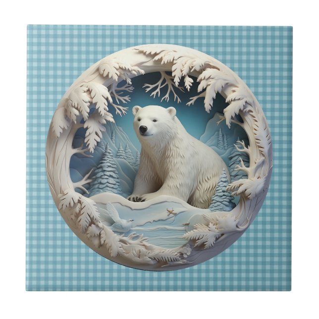 Polar Bear Tile Kakelplatta (Framsidan)
