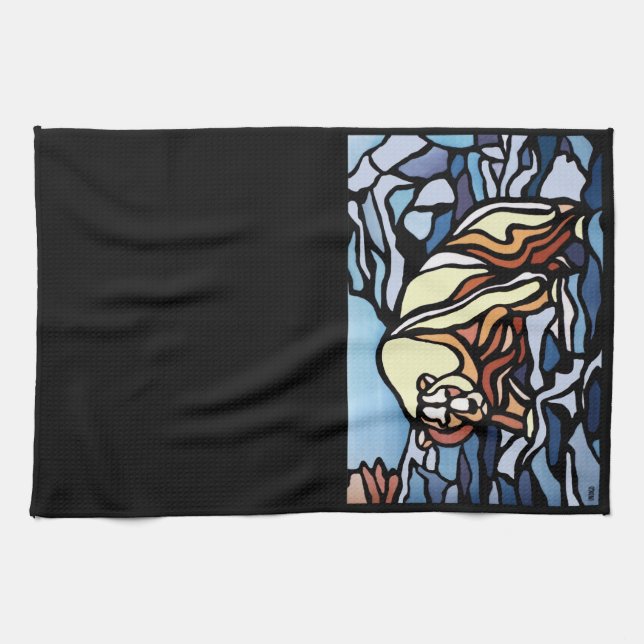 Polar Bear Towel Native Art Bear Tea Towel Gift Kökshandduk (Horisontell)