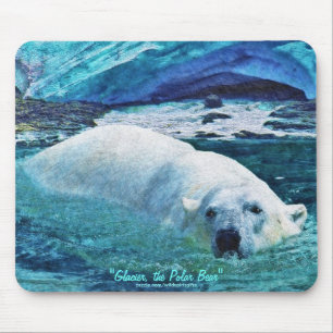 Polar Bear & Tundra Ice Wildlife Art Mousepad Musmatta