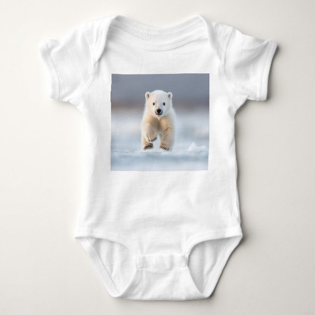 Polar Bear Unge Baby Bodykostym T Shirt (Framsida)