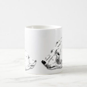 Polar Bear & Unge Coffee Mugg Wildlife Art Mugg