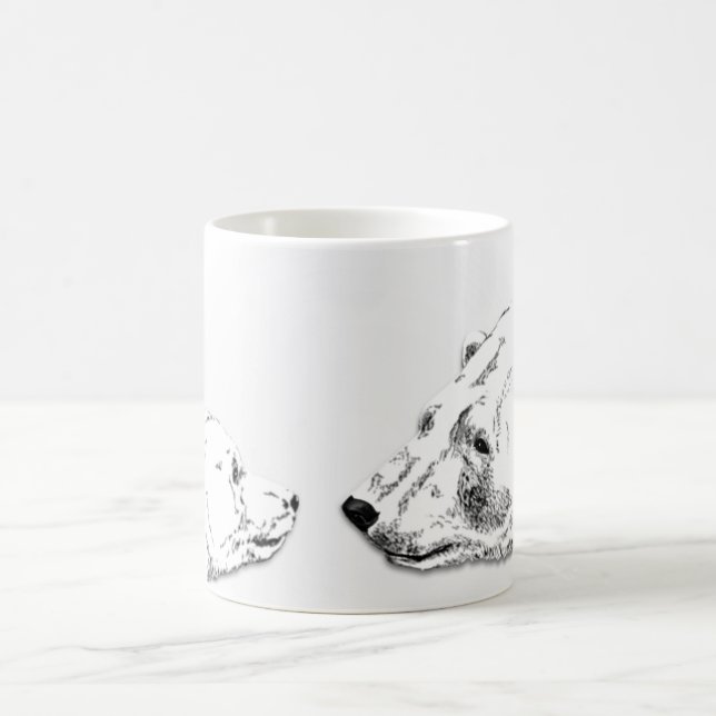 Polar Bear & Unge Coffee Mugg Wildlife Art Mugg (Center)