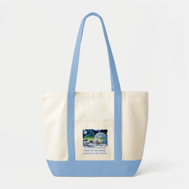 Polar Bear Unge Cute Wildlife Art Earth Day Bag Tygkasse (Framsidan)