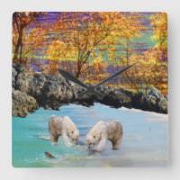 Polar Bear Unge Fishing