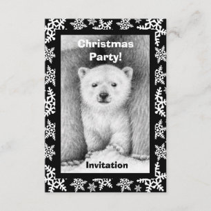 Polar Bear Unge julfest Inbjudningar