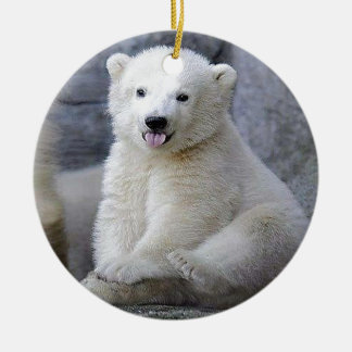 Polar Bear Unge Julgransprydnad Keramik