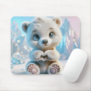 Polar Bear Unge Kärlek Musmatta