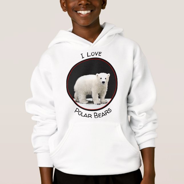 Polar Bear Unge-målning - originalbild av vilda dj T Shirt (Framsida)